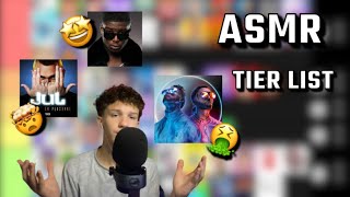 ASMR  TIER LIST RAPPEURS FRANCAIS [upl. by Malchus]