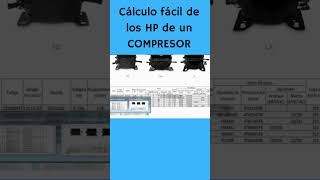 Parte 3 Como determinar de manera fácil la CAPACIDAD DE UN COMPRESOR EN HP [upl. by Leryt]