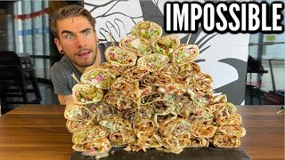 INSANE SHAWARMA CHALLENGE 13lbs  WORLDS BIGGEST  Middle Eastern Food Challenge  Man Vs Food [upl. by Aneelehs]