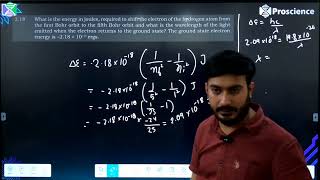 What is the energy in joules required to shift the electron of the hydrogen atom from the first [upl. by Riordan869]