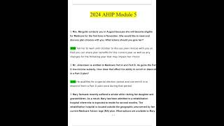 2024 AHIP Module 5 Exam Questions and Answers Verified by Expert [upl. by Yerffeg337]