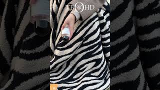 How to get Ultimate Comfort in 2024 Fall Winter with Feather Yarn Zebra Pattern BlanketCozyHome [upl. by Acinoj]