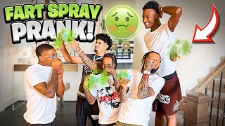 FART SPRAY IN COVID MASK PRANK ON THE GANG [upl. by Esialb]