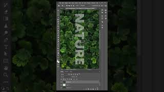 Leaf text effect Photoshop tutorial photoshop shorts photoshoptutorial [upl. by Jasun]