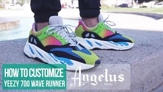 How to Customize Yeezy Boost 700 Wave Runner  Angelus Paint  Custom Shoes [upl. by Angadreme]