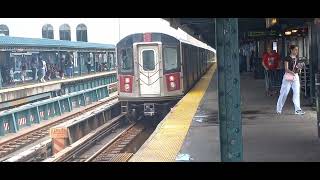 Burnside aveWoodlawn bound R142 45 trains at 161st streetYankee stadium [upl. by Nivrem]