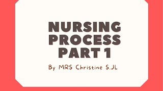 Nursing Process Fundamentals Part 1 [upl. by Meurer]