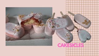 HOW TO MAKE CAKESICLES IN 3 STEPS  VICTORIA SPONGE CAKESICLES [upl. by Agna310]