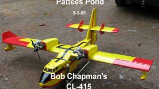 RC CL 415 Maiden Flight at Pattees Pond Float Fly [upl. by Enetsirk]