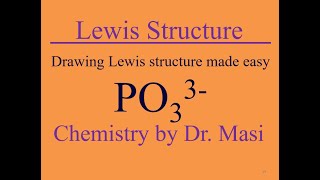 How to draw Lewis structure for PO33 phosphite [upl. by Elbam399]