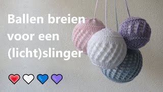 Ballen breien op twee pennen [upl. by Kragh]