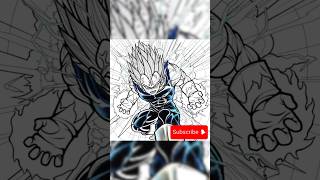 Coloring majin vegeta 01 short shorts anime dbz [upl. by Lecram]