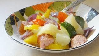 How to Make a Sausage Potato Foil Dinner with CookingAndCrafting [upl. by Biel]