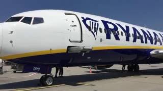 Ryanair Boeing 7378AS  Front Door Open And Stairs Deployment [upl. by Obadias]