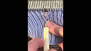 How to knit a 1x1 rib on one bed knitting machine is knittingmachinestepbystep knitting [upl. by Niple]