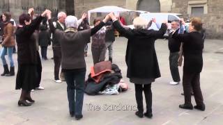 Locals dance the Catalan Sardana outside Barcelona Cathedral [upl. by Corby]