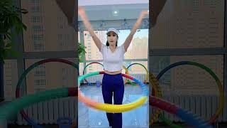 Spin the hula hoop get in shape and easily get rid of your big belly and fat waist [upl. by Rusell193]