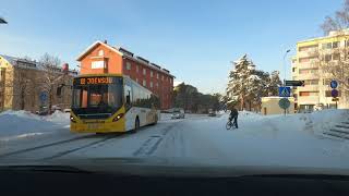 Driving Niinivaara 1 wintersnow Joensuu Finland 4K [upl. by Alenoel]