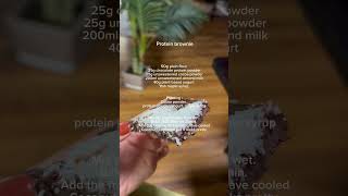 EASY PROTEIN BROWNIE RECIPE highprotein healthybrownies chocolate easyrecipe [upl. by Alyahsat]