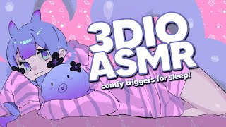 【ASMR  3DIO】positive affirmations and comfy triggers for sleep [upl. by Asselam]