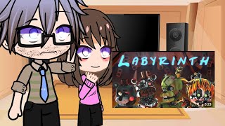 Fnaf movie react to Labyrinth pedido [upl. by Hcurob393]