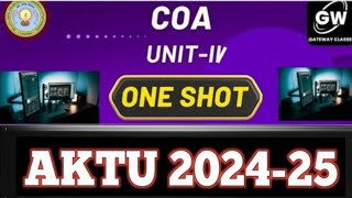 COA  UNIT4 One Shot  Memory  AKTU  by Gateway Classes [upl. by Atinaw]