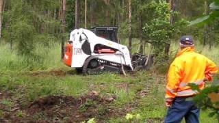 Bobcat Forestry Cutter vs Brush outside view [upl. by Enohs]