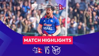 Nepal vs Namibia Match Highlights  Nepal T20I Tri Series [upl. by Bjork124]