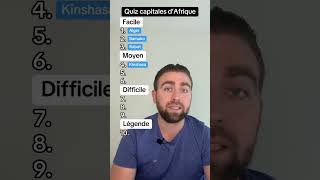 Quiz sur les capitales d’Afrique 🌍 [upl. by Camile]