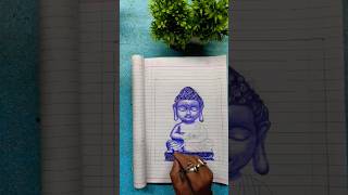 Buddha Dev Arts sketch drawing buddha art shorts [upl. by Nnylyoj900]