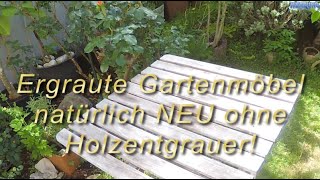 Kleiner ergrauter Gartentisch wird wieder wie NEU [upl. by Rehptsirhc129]