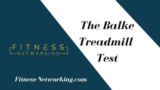 Balke Treadmill Test How to perform the test and Find your vo2 max for exercise beginners [upl. by Shull57]