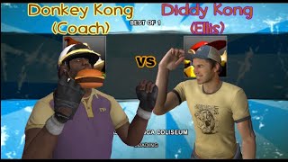 TF2 Mario Strikers Charged Donkey Kong Coach vs Diddy Kong Ellis [upl. by Shanks]