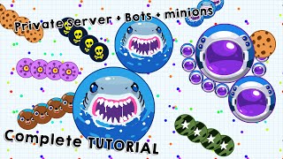 HOW TO MAKE A PRIVATE SERVER IN AGARIO WITH BOTS MINIONS UNLIMITED MASS AND MORE [upl. by Cchaddie]