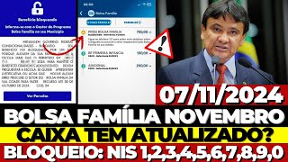 BOLSA FAMÍLIA BLOQUEADOCANCELADO no APP CAIXA TEM NÃO ABRE  NOVA MENSAGEM – QUEM RECEBE NOVEMBRO [upl. by Duwalt]