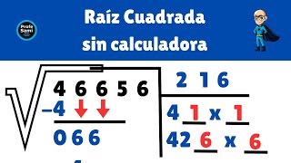 Raíz Cuadrada  Cómo Sacarla con 5 cifras  Sin Calculadora [upl. by Annaierb]