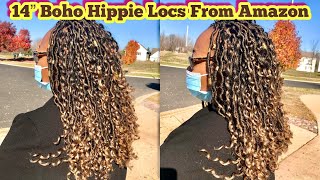 THIS 14” AMAZON BOHO HIPPIE CROCHET LOCS INSTALL [upl. by Elad]