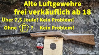 Alte Luftgewehre Ohne F im Fünfeck über 75 Joule Trotzdem Frei ab 18 [upl. by Fabron824]