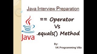 Difference between  Operator and equals Method in Java [upl. by Nedda]