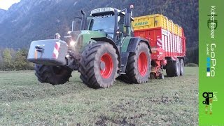 Fendt 820 mit Pöttinger Ladewagen und MF 5455 mit Pöttinger Schwader [upl. by Hennebery]