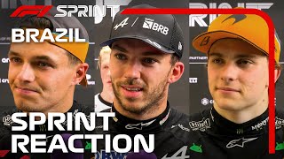 Drivers React After Sprint  2024 Sao Paulo Grand Prix [upl. by Nwahsat]