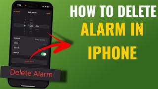 How To Delete Alarm In Apple Iphone  English [upl. by Thaine]