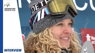 Lindsey Jacobellis  quotIm really happyquot  Feldberg  Ladies SBX  FIS Snowboard [upl. by Ahdar]