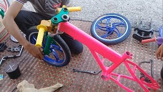 Basikal lajak pink projek crank gt boom part 2 [upl. by Ecinnej888]