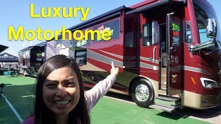 พาทัวร์รถบ้านรีวิวรถบ้านสุดหรู ราคาเกินสิบล้าน Luxury Motorhome Tiffin Allegro Bus [upl. by Thorley742]