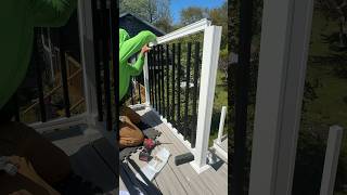 Railing day Keylink American series deck building bluecollar construction [upl. by Eiduj]