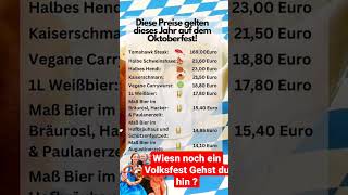 ist die Wiesn noch ein Volksfest  wiesn2024 oktoberfest preise [upl. by Nyrtak]