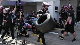 2024 Suzuka F1 teams practice changing tires 4K [upl. by Isacco]