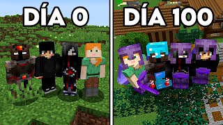 SOBREVIVÍ 100 DÍAS en SURVIVAL 119 con SUSCRIPTORES en MINECRAFT [upl. by Palmore]