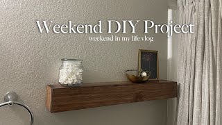 Super Easy Renter Friendly DIY Bathroom Shelf [upl. by Niltak]